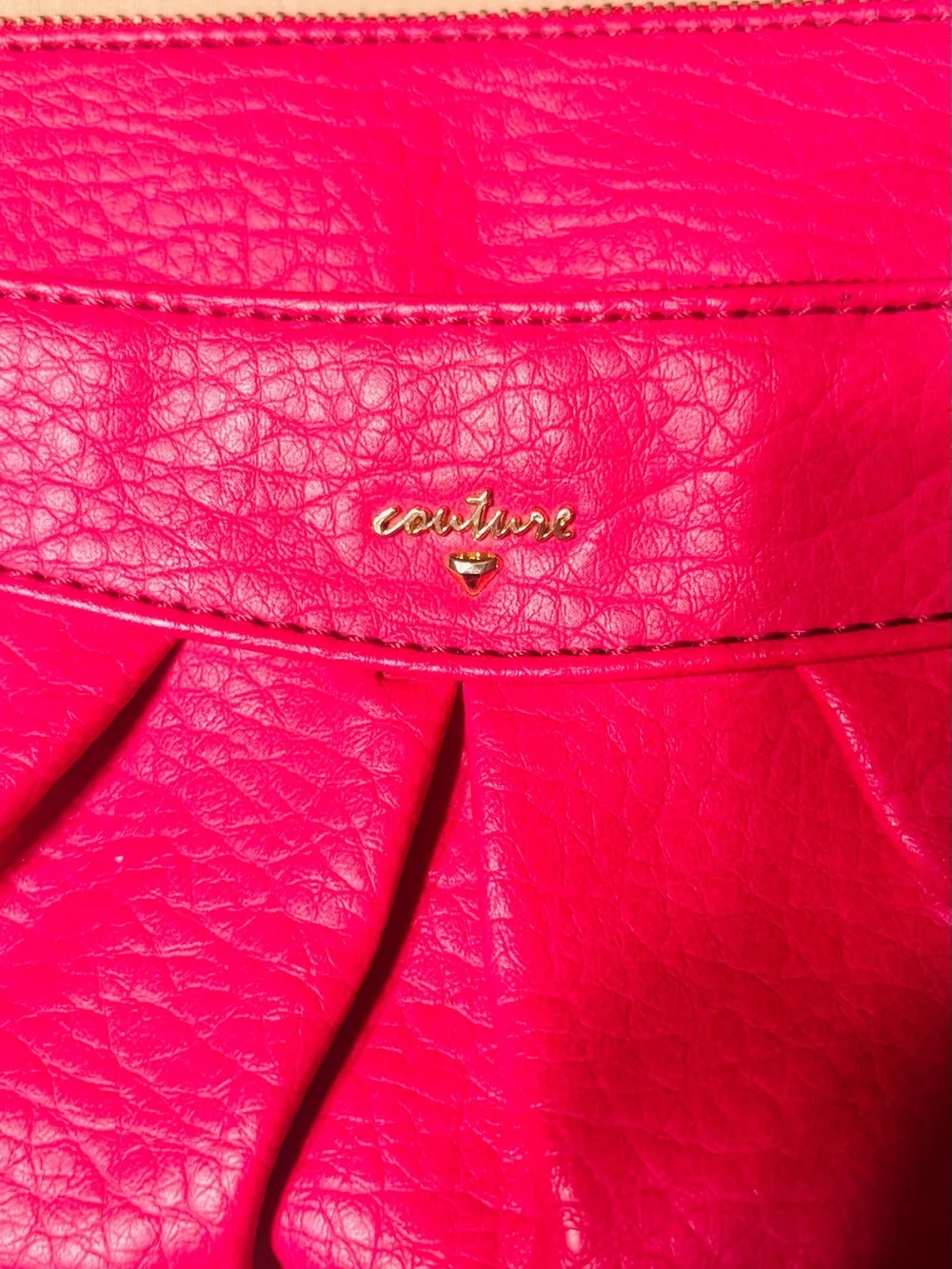 Juicy Couture Hot Pink Wristlet with Branded Logo Plate NWOT